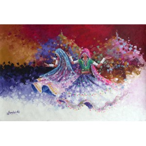 Bandah Ali, 24 x 36 Inch, Acrylic on Canvas, Figurative-Painting, AC-BNA-020